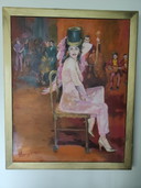 Renee Hogeland malt Acryl auf Leinen