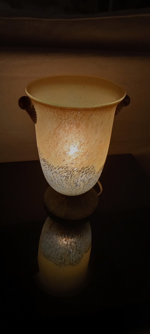 2x GS DVE mundgeblasenes Ohrkelchmodell Glaslampenteil