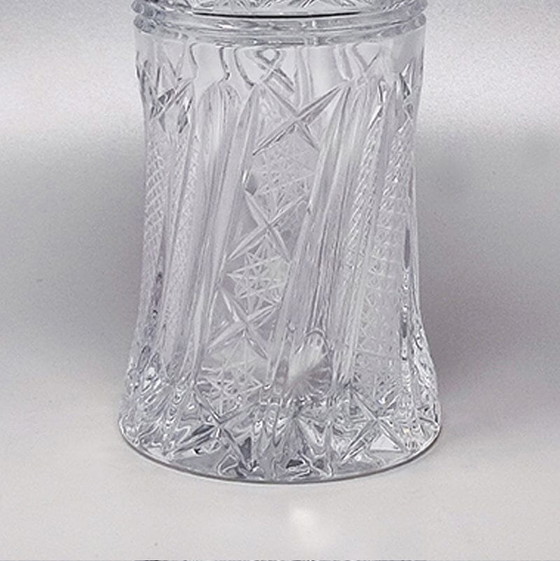 Image 1 of Vintage geschliffener Kristall Cocktail-Shaker. Hergestellt in Italien
