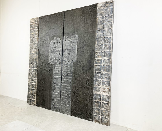 Image 1 of Große brutalistische Wandskulptur, 2000er Jahre