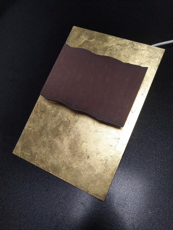 Image 1 of Minitallux Wandleuchte Modell Piastra mit Blattgold