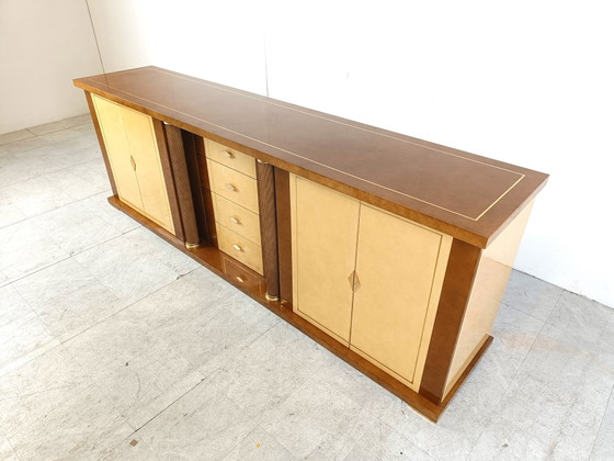 Image 1 of Vintage Anrichte aus lackiertem Ziegenleder