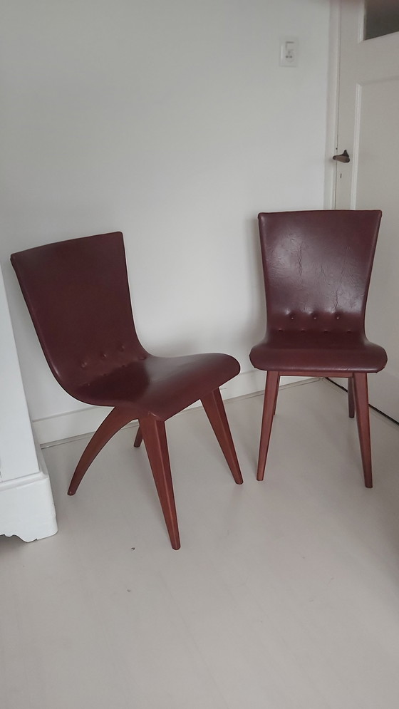 Image 1 of 2x Van Os Culemborg Schaukelstuhl