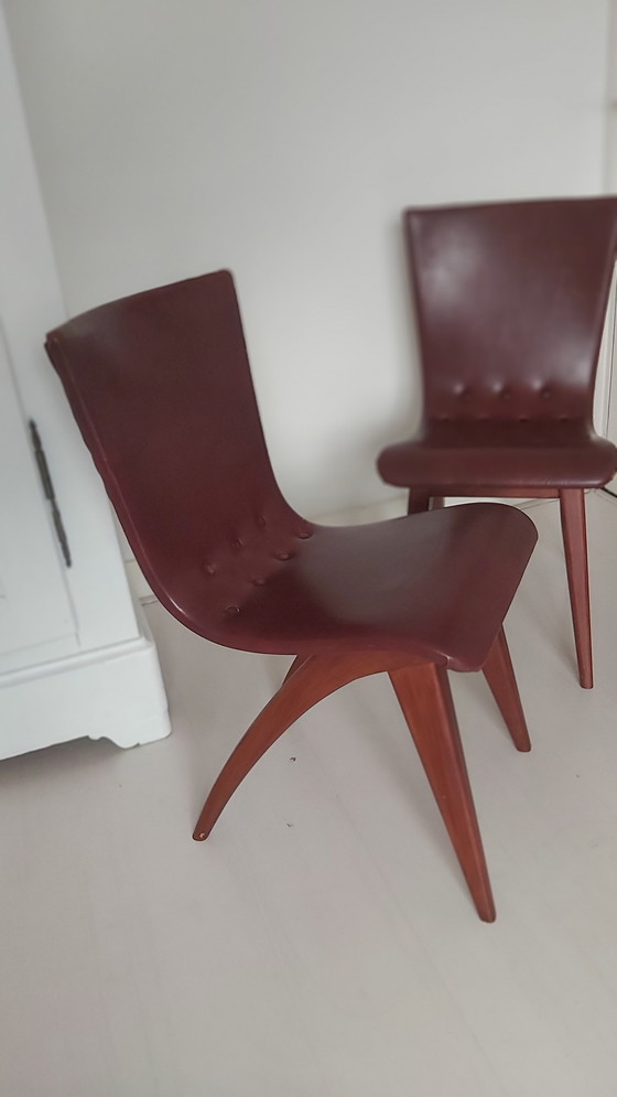 Image 1 of 2x Van Os Culemborg Schaukelstuhl