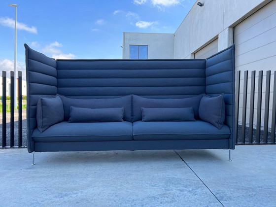 Image 1 of Vitra Alkoven-3-Sitzer-Sofa mit hoher Rückenlehne
