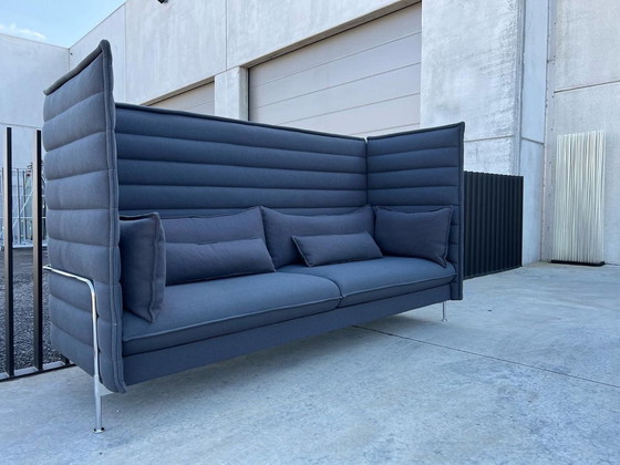 Image 1 of Vitra Alkoven-3-Sitzer-Sofa mit hoher Rückenlehne