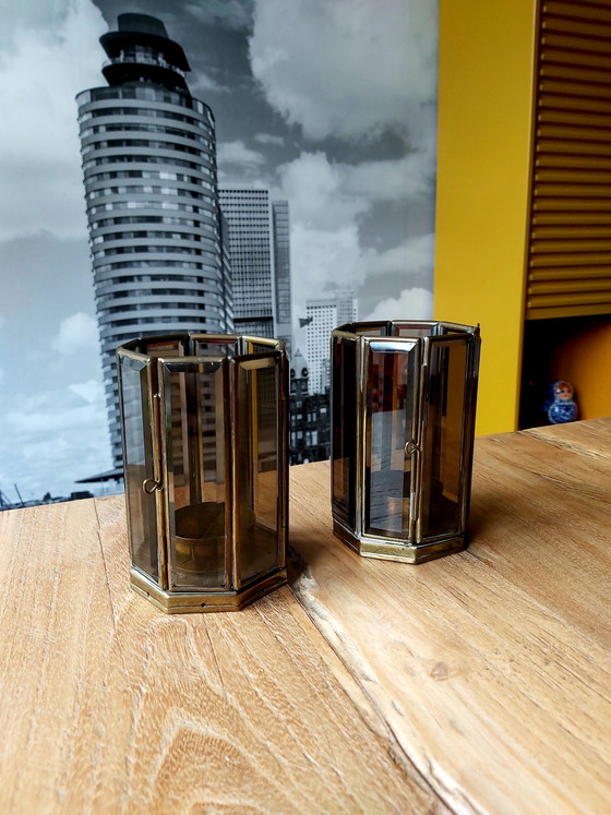 Image 1 of 2x Vintage skandinavische Kerzenhalter