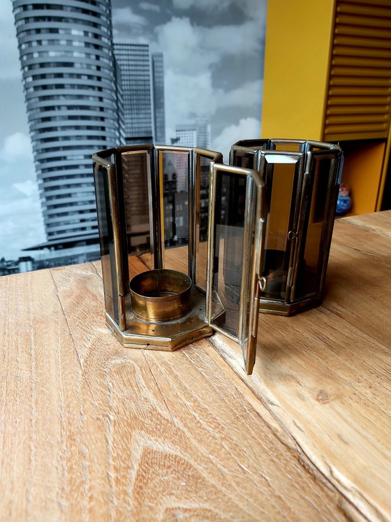 Image 1 of 2x Vintage skandinavische Kerzenhalter