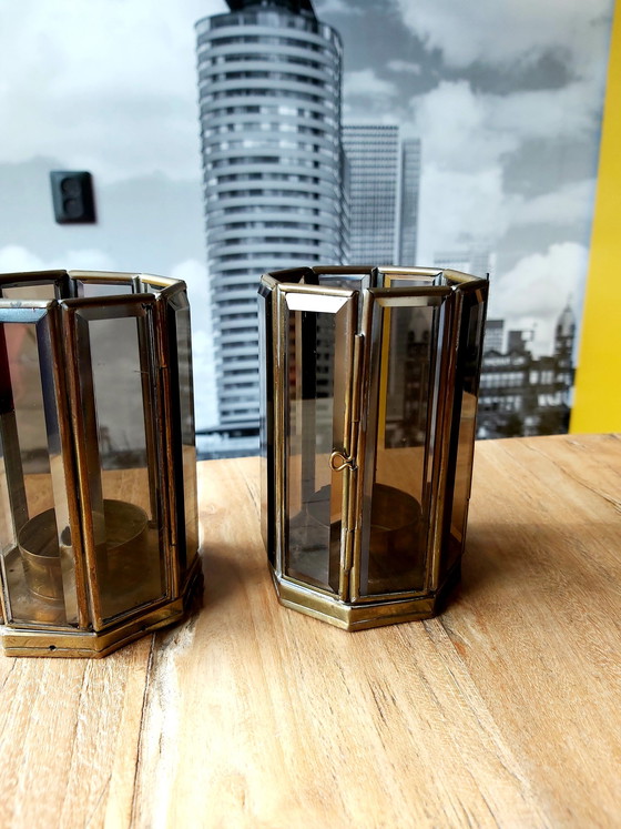 Image 1 of 2x Vintage skandinavische Kerzenhalter