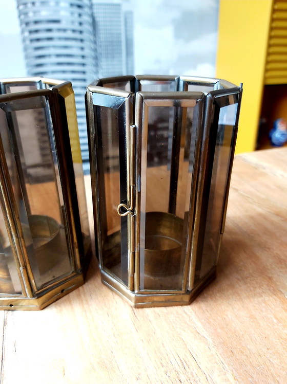 Image 1 of 2x Vintage skandinavische Kerzenhalter