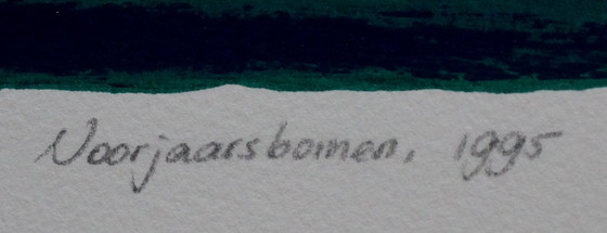 Image 1 of Ton Schulten – Siebdruck: Frühlingsbäume – 1995