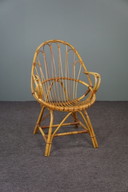 Rattan mit Armlehnen, Dutch Design, 1950