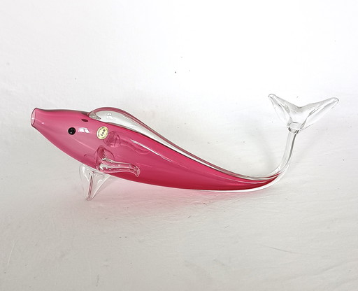 L und M Salonglas ein rosafarbener Glasfisch
