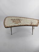 Moderner Couchtisch aus der Mitte des Jahrhunderts von Berthold Muller aus Messing und Mozaïec 