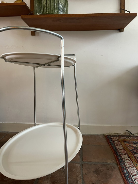 Image 1 of IKEA PS Wagen / Servierwagen von Monika Mulder, mit weißen Tabletts