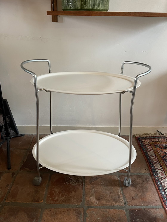 Image 1 of IKEA PS Wagen / Servierwagen von Monika Mulder, mit weißen Tabletts