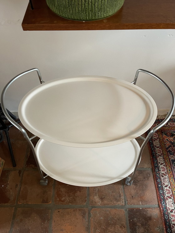 Image 1 of IKEA PS Wagen / Servierwagen von Monika Mulder, mit weißen Tabletts