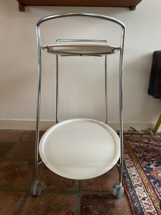 Image 1 of IKEA PS Wagen / Servierwagen von Monika Mulder, mit weißen Tabletts