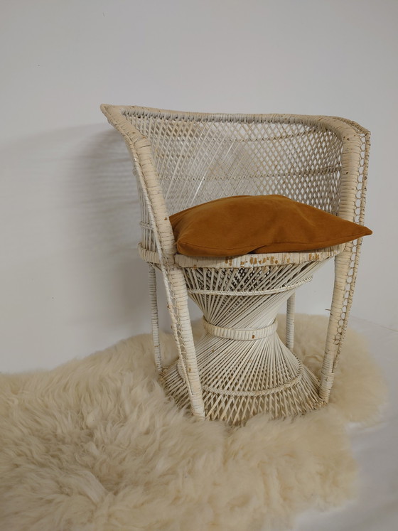 Image 1 of Vintage Pfauenstuhl aus Rattan