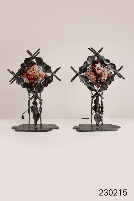 Image 1 of Brutalist Tischlampen von Tom Ahlstrom & Hans Ehrlich Schweden 1960