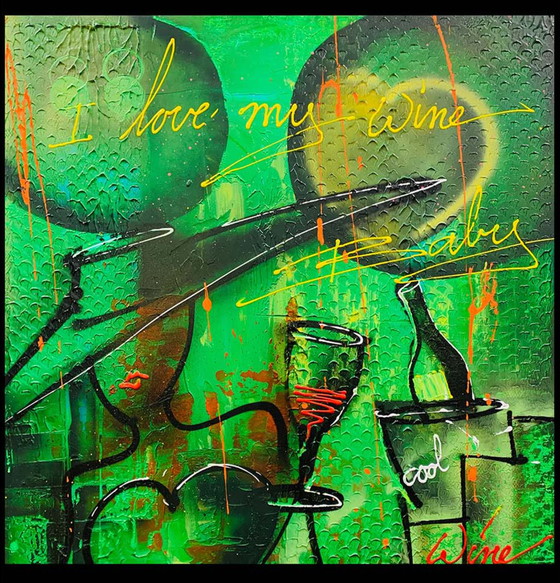 Image 1 of Geoffrey Wine Ich liebe mein Weinbaby – in GRÜN