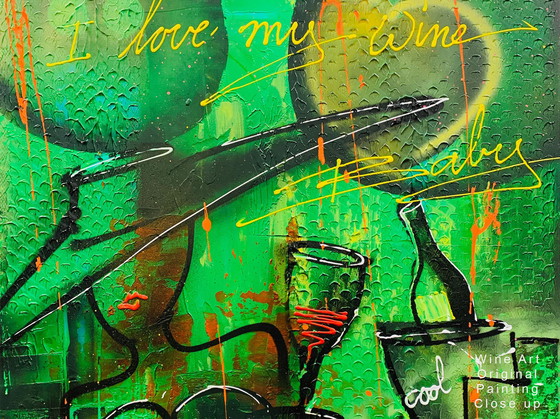 Image 1 of Geoffrey Wine Ich liebe mein Weinbaby – in GRÜN