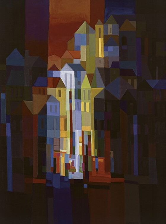 Image 1 of Ton Schulten Stadt bei Nacht von 1997