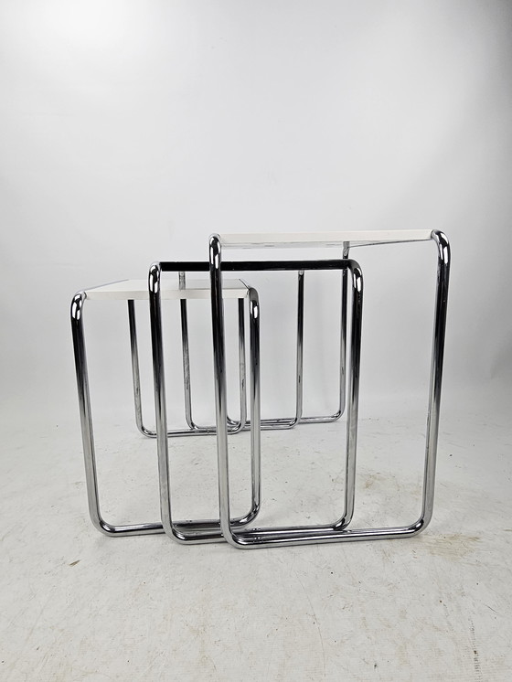 Image 1 of Gebr. van der stroom Dutch Originals Gipsklassiker Gispen Beistelltische