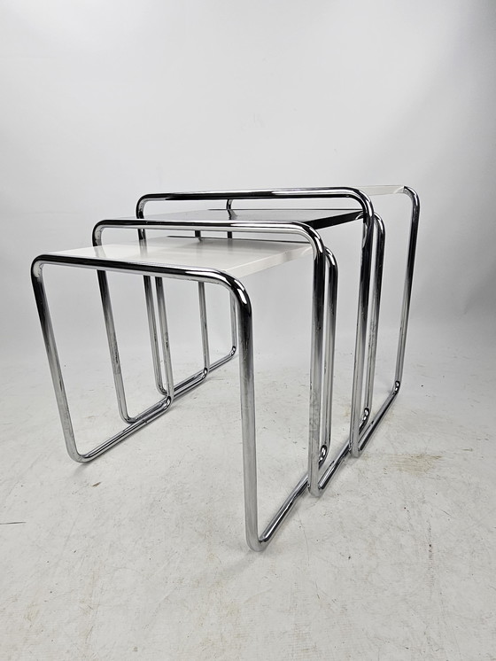 Image 1 of Gebr. van der stroom Dutch Originals Gipsklassiker Gispen Beistelltische