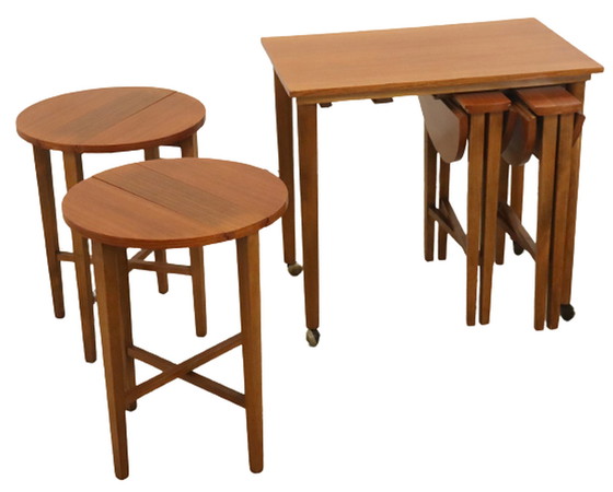 Image 1 of Poul Hundevad Satztische Beistelltische Vintage