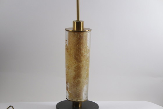 Image 1 of Coole brutalistische Tischlampe mit Schirm, 1980