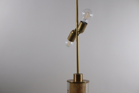 Image 1 of Coole brutalistische Tischlampe mit Schirm, 1980