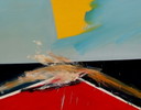 Herman van Tongeren: Öl auf Leinwand – „Komposition mit roter und gelber Oberfläche“ – 1987