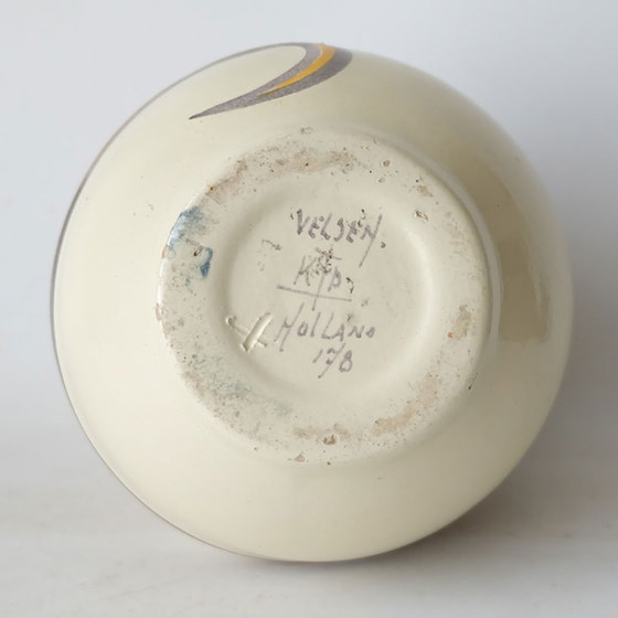 Image 1 of Kennemer Pottery Velsen - Art Deco, dekorierter Keramikkrug