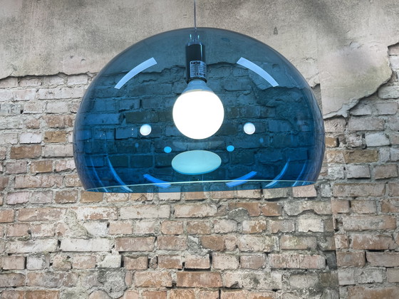 Image 1 of Kartell FL/Y Transparente blaue Lampe
