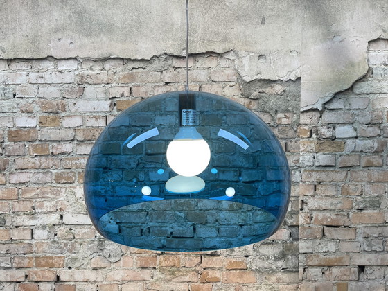 Image 1 of Kartell FL/Y Transparente blaue Lampe