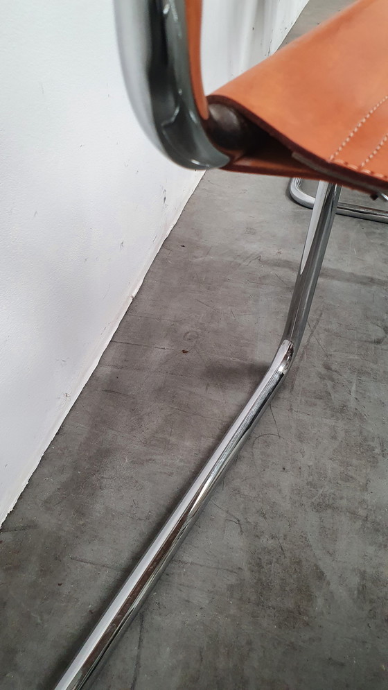 Image 1 of 4x Cognac Tuigleer Mart Stam Linea Veam Jahrgang 70er Jahre