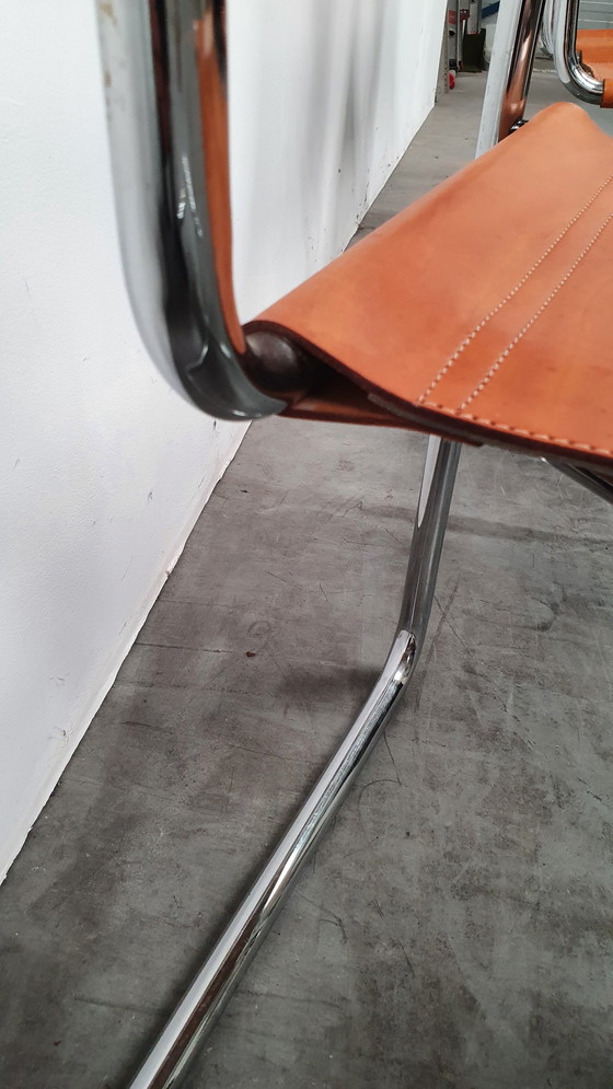 Image 1 of 4x Cognac Tuigleer Mart Stam Linea Veam Jahrgang 70er Jahre