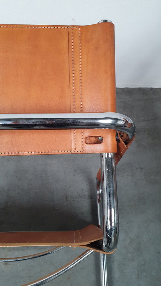 Image 1 of 4x Cognac Tuigleer Mart Stam Linea Veam Jahrgang 70er Jahre