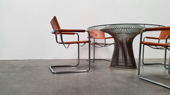 Image 1 of 4x Cognac Tuigleer Mart Stam Linea Veam Jahrgang 70er Jahre