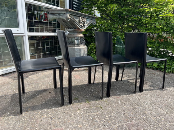 Image 1 of 4x Cidue-Sattellederstühle