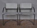 2x Design-Stuhl mit Rohrgestell