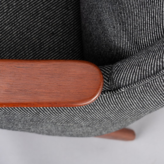 Image 1 of Dunkelgraues, neu gepolstertes Brodersens 2,5-Sitzer Mid-Century Design Sofa, 1950er Jahre