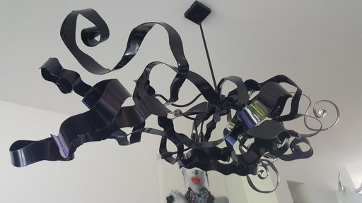 Frivole schwarze Hängelampe Dijkos