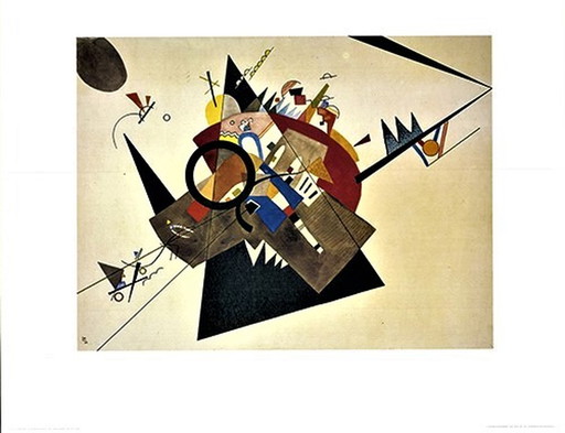 Wassily Kandinsky - Schwarzes Dreieck - Kleurenoffset - litho