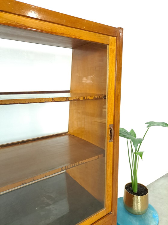 Image 1 of Furniertheke, Ladenvitrine mit Schiebetüren, Vintage-Theke