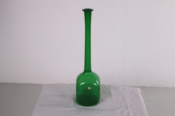 Image 1 of Vintage italienische Empoli-Flasche aus grünem Glas, 1950er Jahre