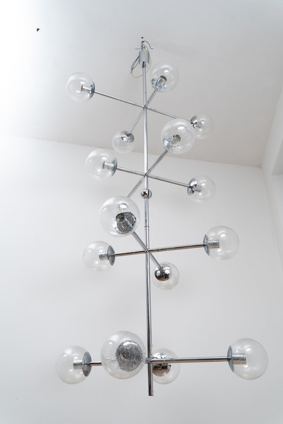 Image 1 of Große verchromte Pendelleuchte von Kinkeldey