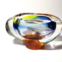 Novy Bor Glassworks Art Glasschale