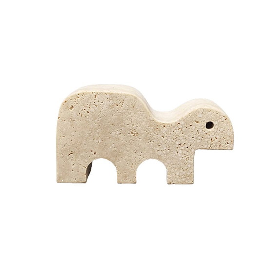 Image 1 of F.lli Mannelli 1970er Original Schildkrötenskulptur aus Travertin